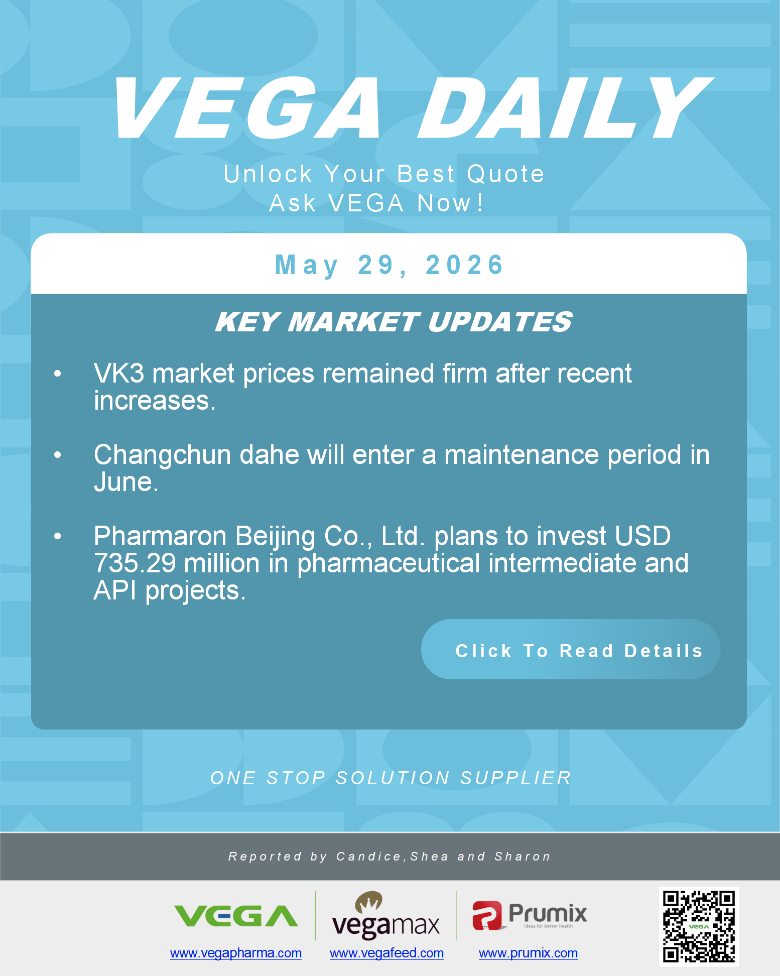 VEGA Daily 20260529 VK3 Changchun Dahe Pharmaron Update.png